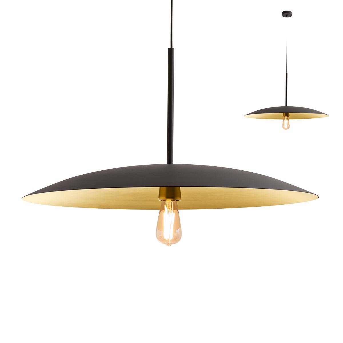 CYMBAL SU 1X42W E27 D730 SAND BLACK/GOLD