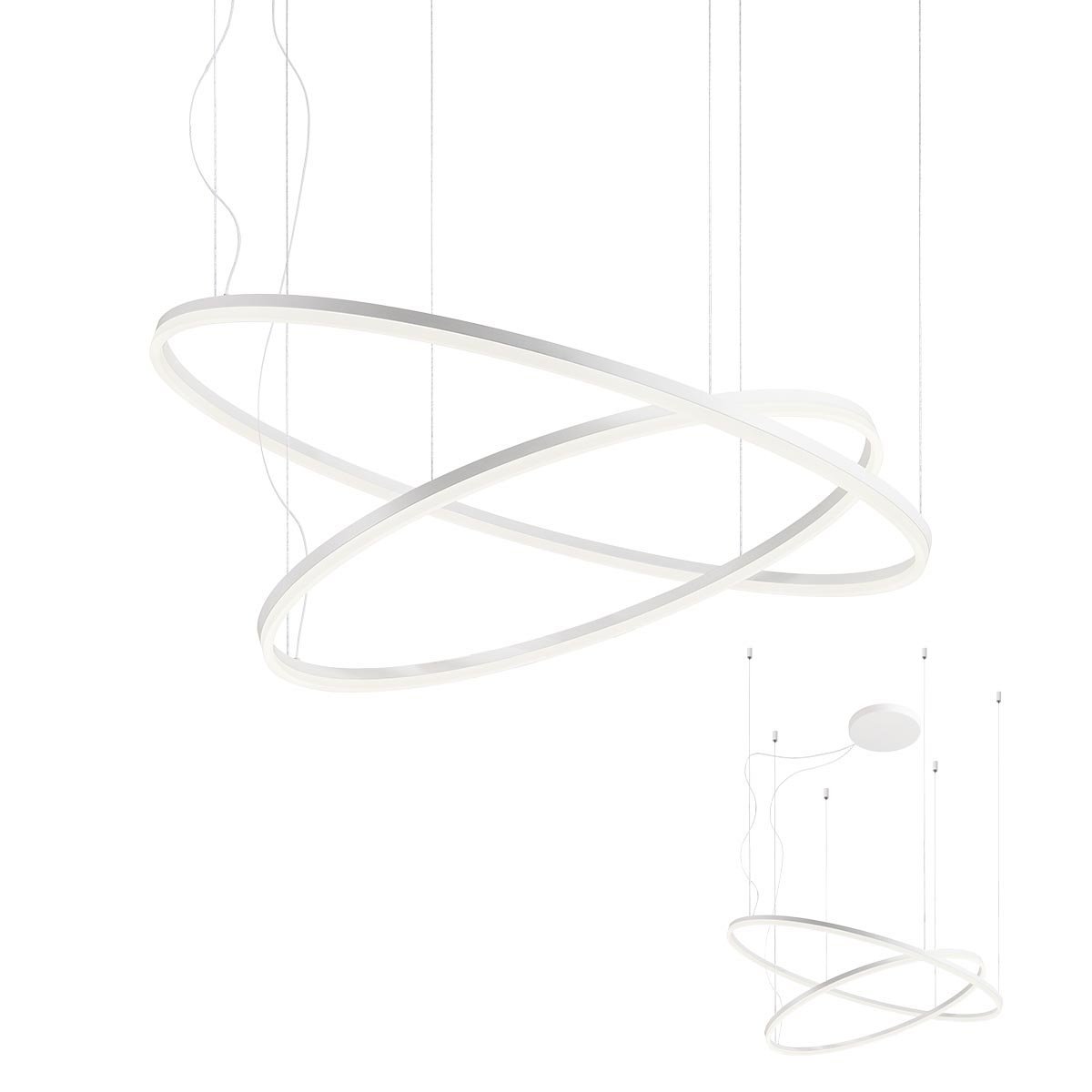 ORBIT SU LED 108W 4000K D1000+600 SAND WHITE -DALI