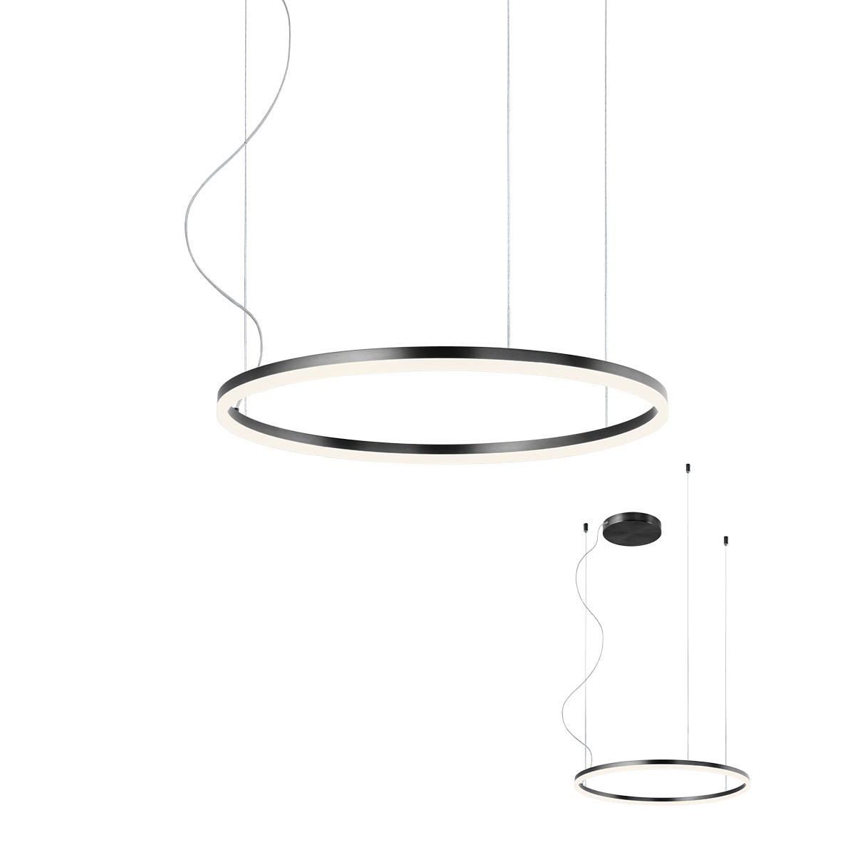 ORBIT SU LED 40.5W 3000K D600 SAND BLACK -TRIAC