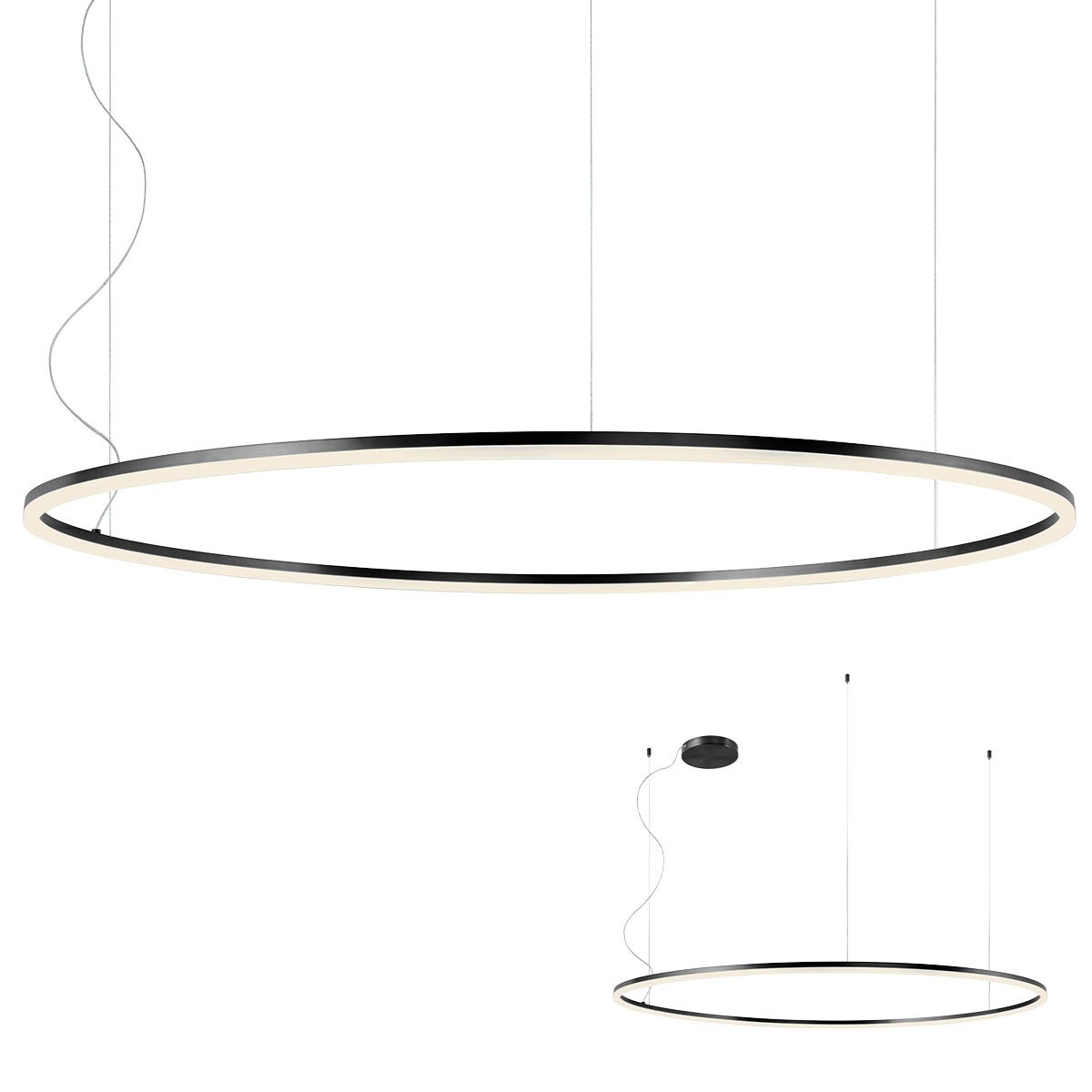 ORBIT SU LED 110W 3000K D1500 SAND BLACK -TRIAC