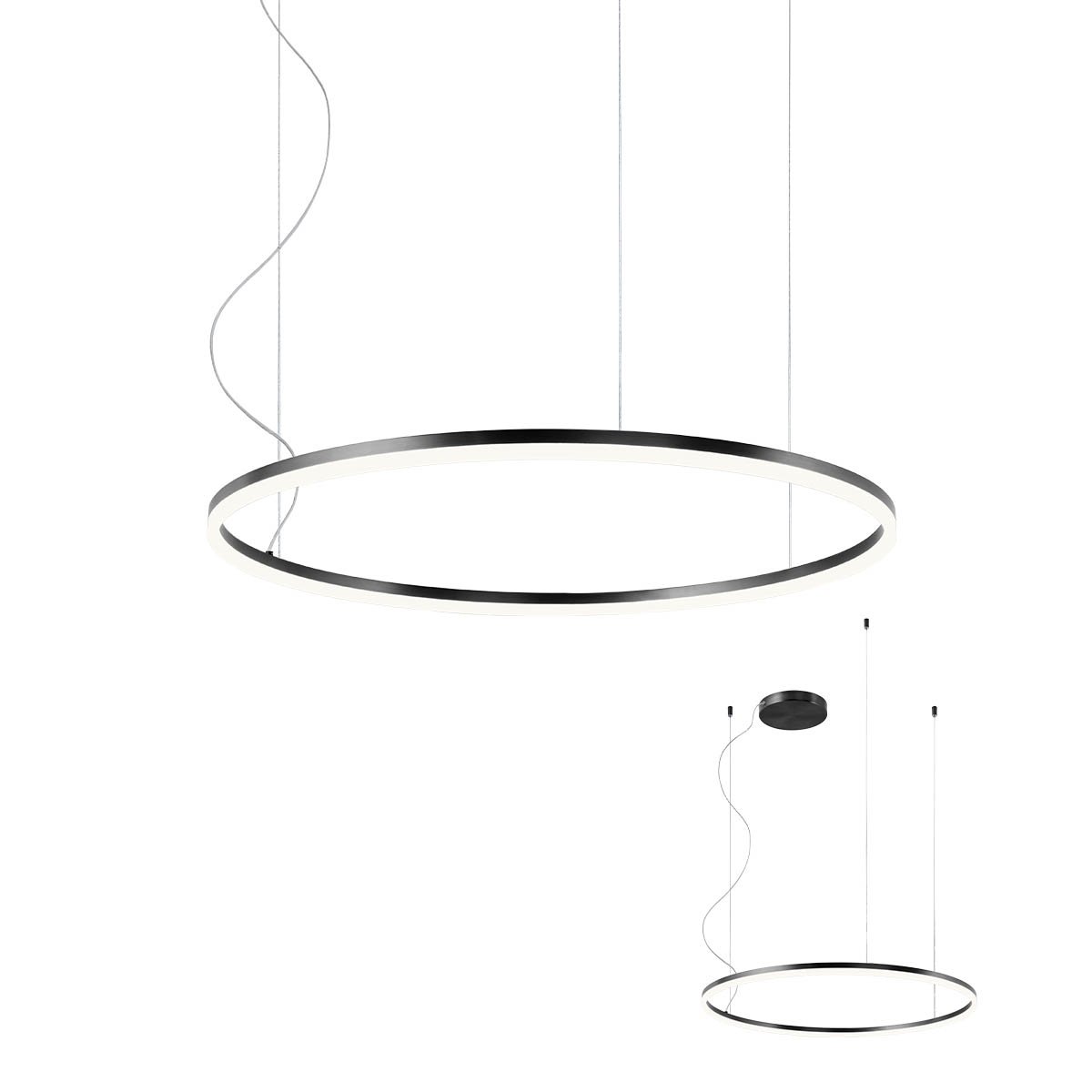 ORBIT SU LED 55W 4000K D800 SAND BLACK -DALI