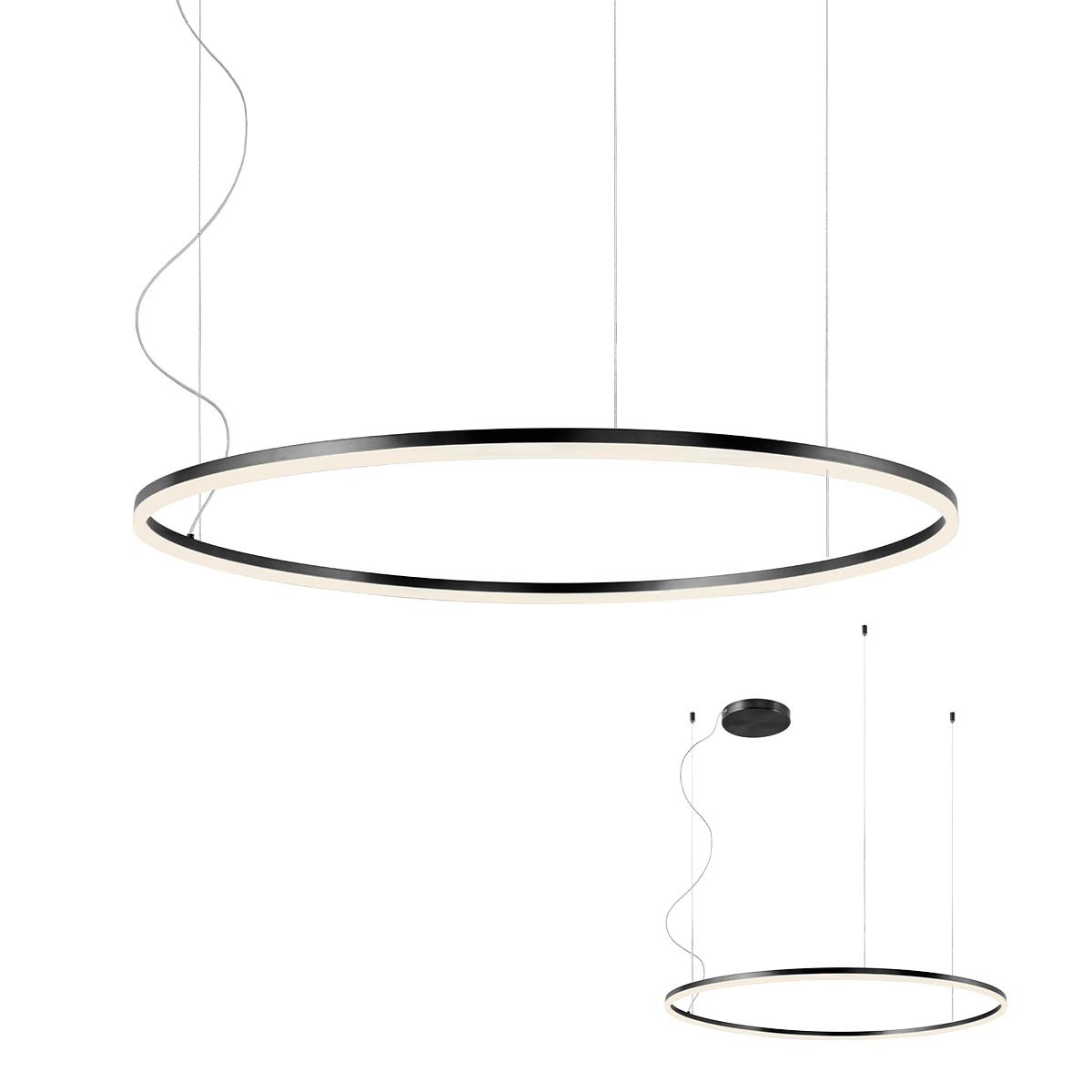 ORBIT SU LED 68W 4000K D1000 SAND BLACK -TRIAC