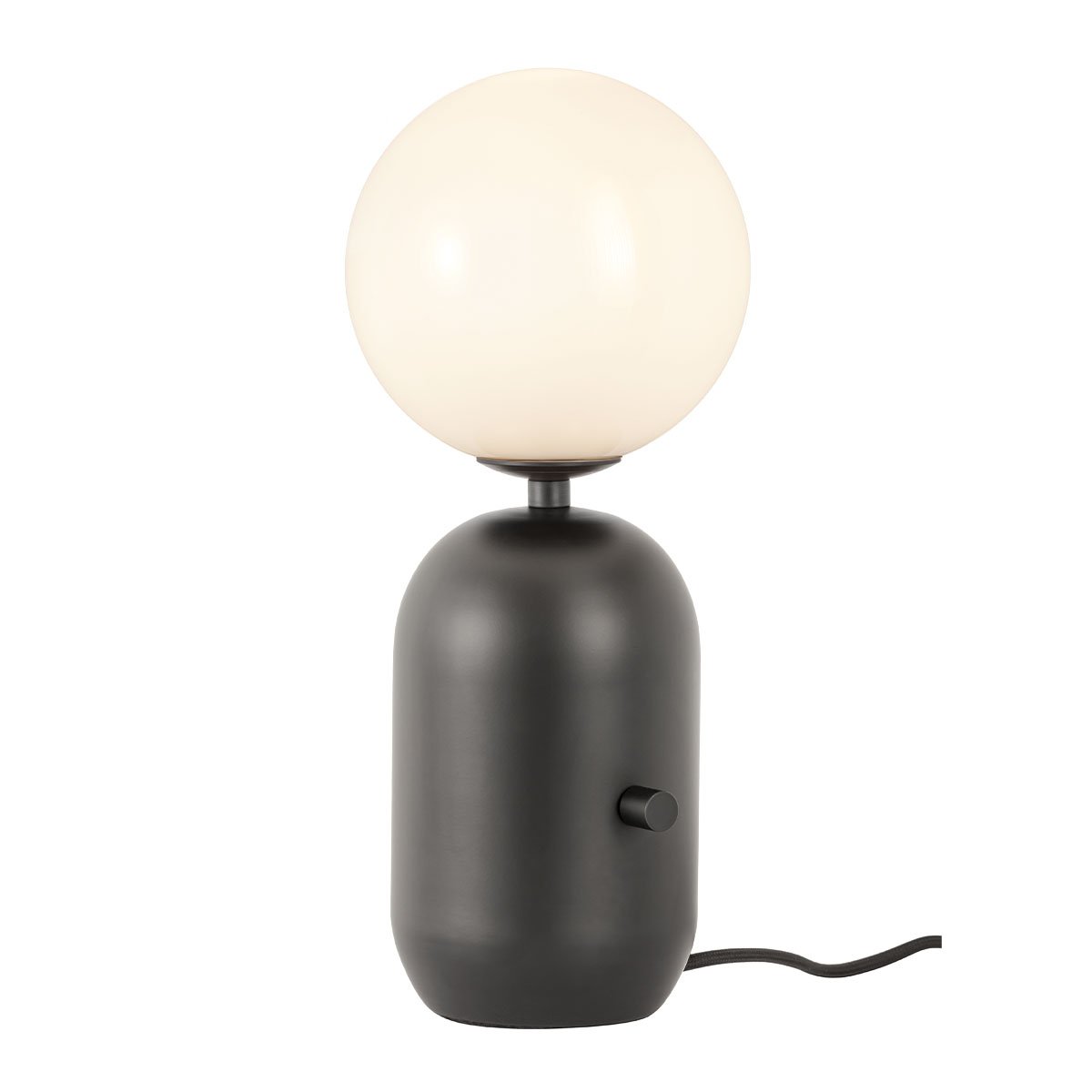 HELIOS VE 1x42W E27 MATT BLACK /WHITE GLASS D200
