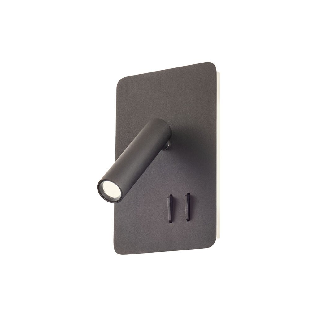 QUDA AP SQ LONG  LED 1x6W+1x3W 3000K BK