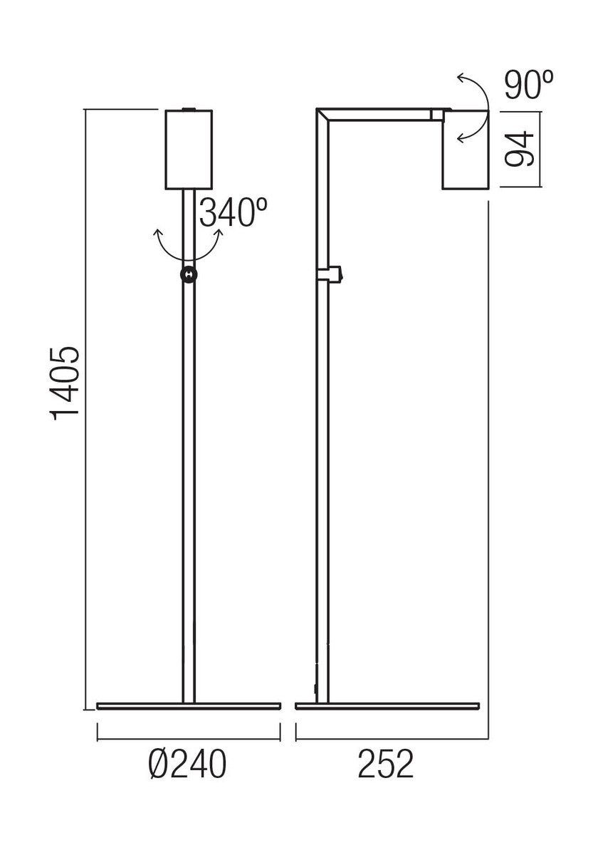 ROLF LAMP GU10 1x7.5W SBK/MGD